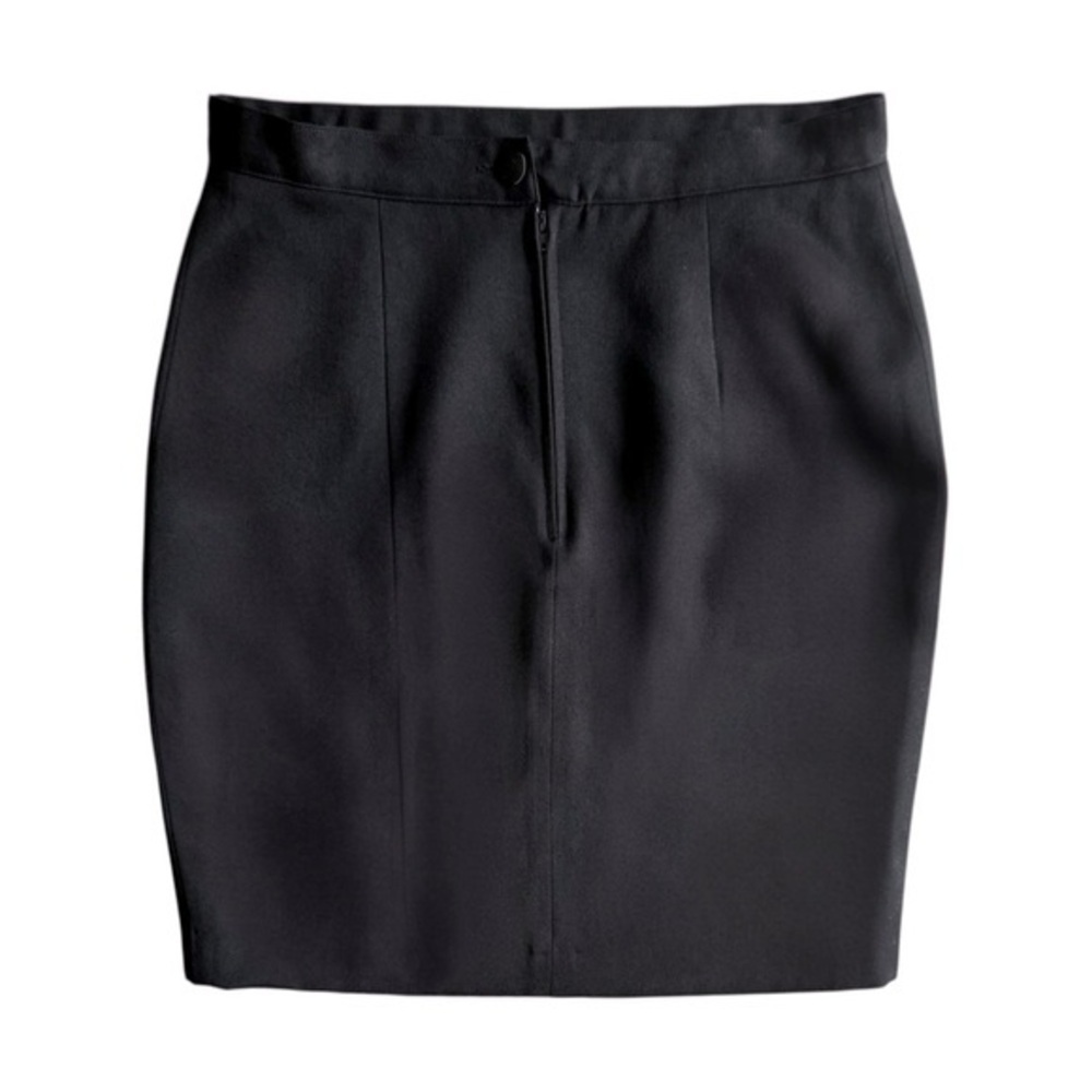 Michael Kors Vintage Black 100% Wool Mini Pencil Skirt w Darts M/L Made in Italy